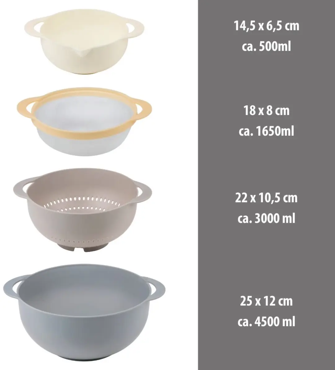 Alpina Mengkom Set 4-delig - BPA-vrij - Beige