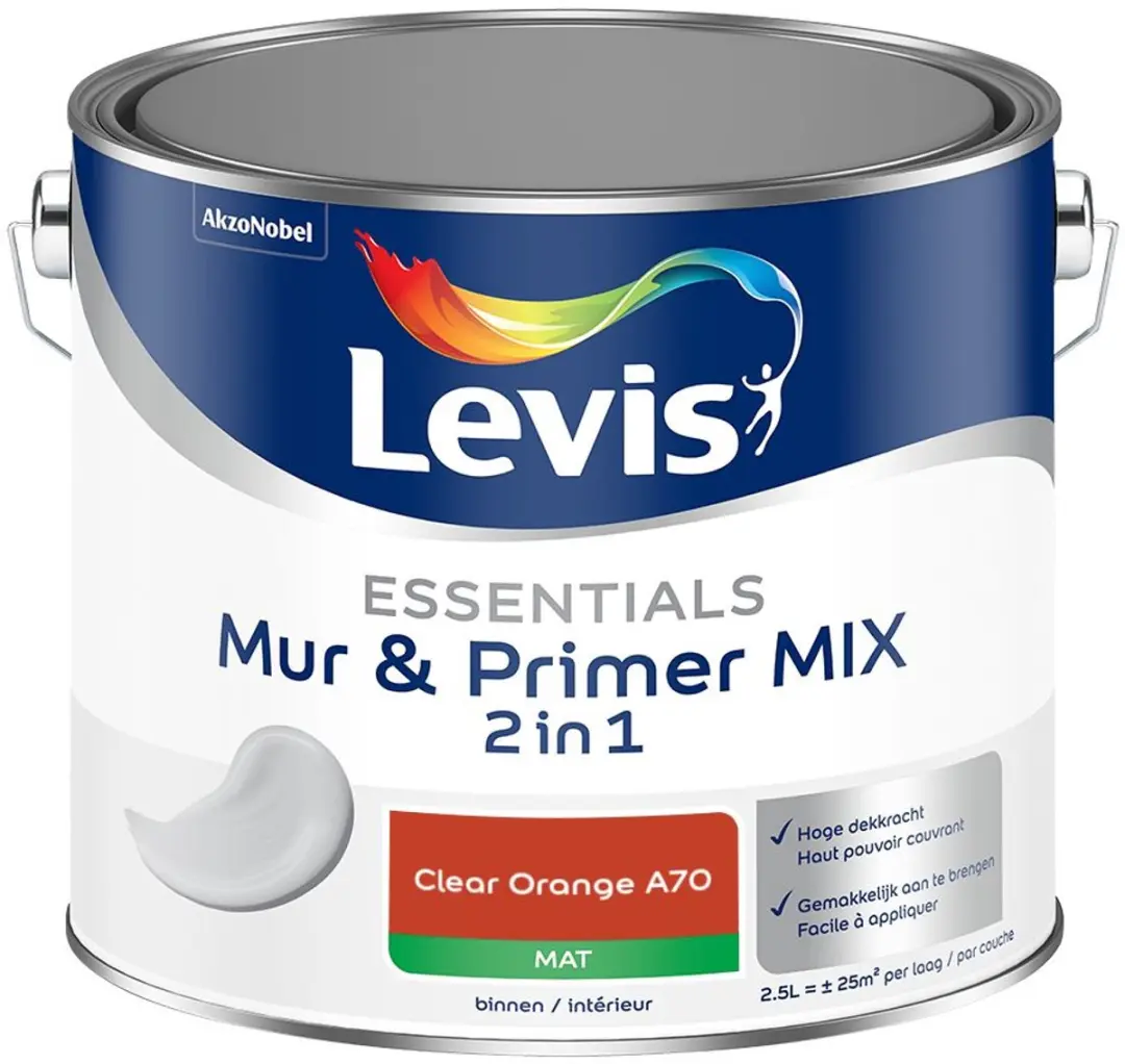 Levi's Essentials Mur & Primer Mix Clear Orange A70 Mengverf 2,5L