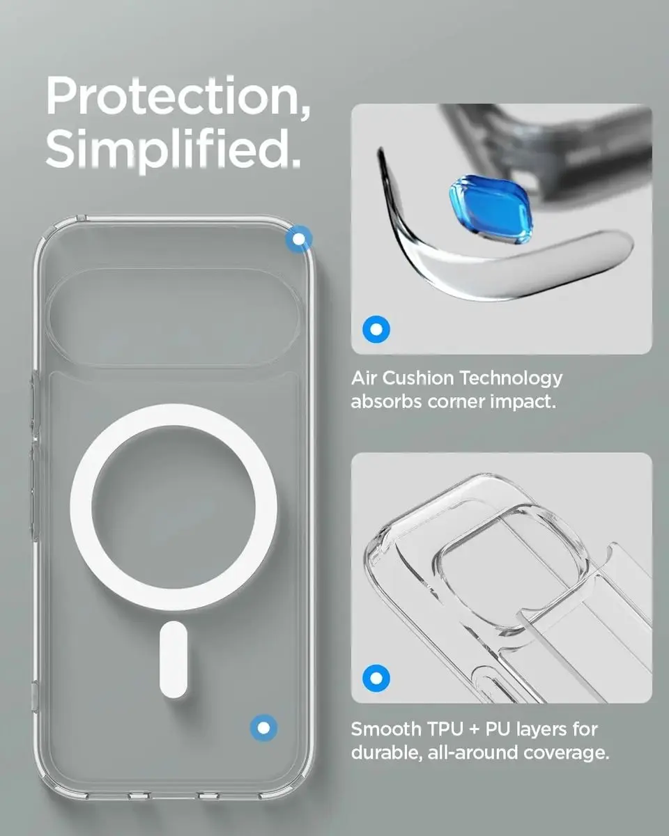 Spigen Ultra Hybrid MagFit ACS11451 Hoesje - Google Pixel 11 Pro XL - Transparant Wit
