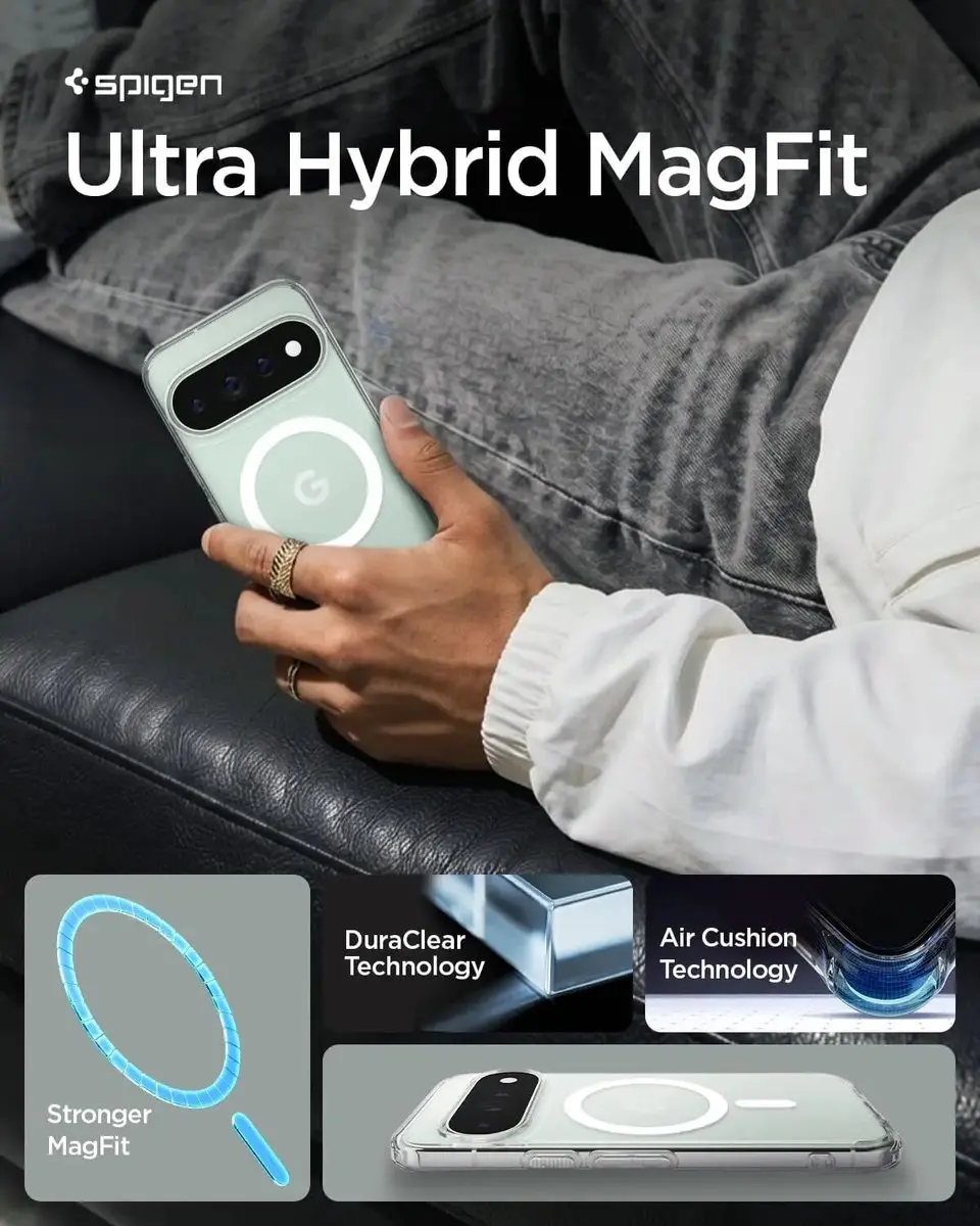 Spigen Ultra Hybrid MagFit ACS11451 Hoesje - Google Pixel 11 Pro XL - Transparant Wit