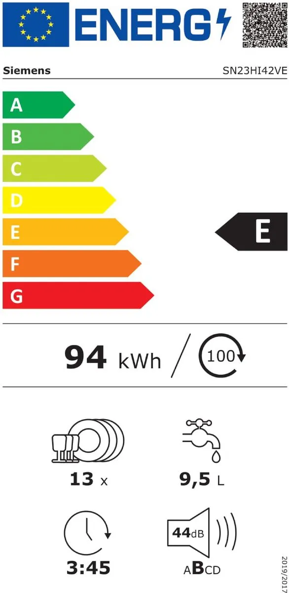 Siemens iQ300 SN23HI42VE Vaatwasser 13 Couverts - RVS
