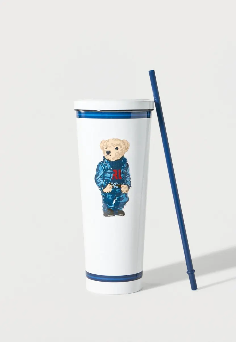 Polo Ralph Lauren Denim Bear Waterfles 0,72L - RVS - Wit/Multicolor