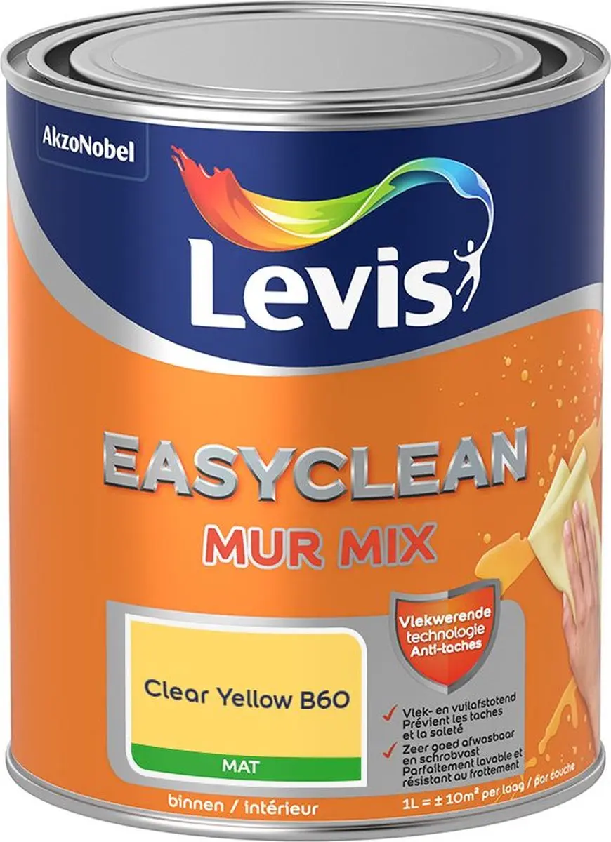 Levi's Easyclean Mur Mat Mix Clear Yellow B60 Mengverf 1L