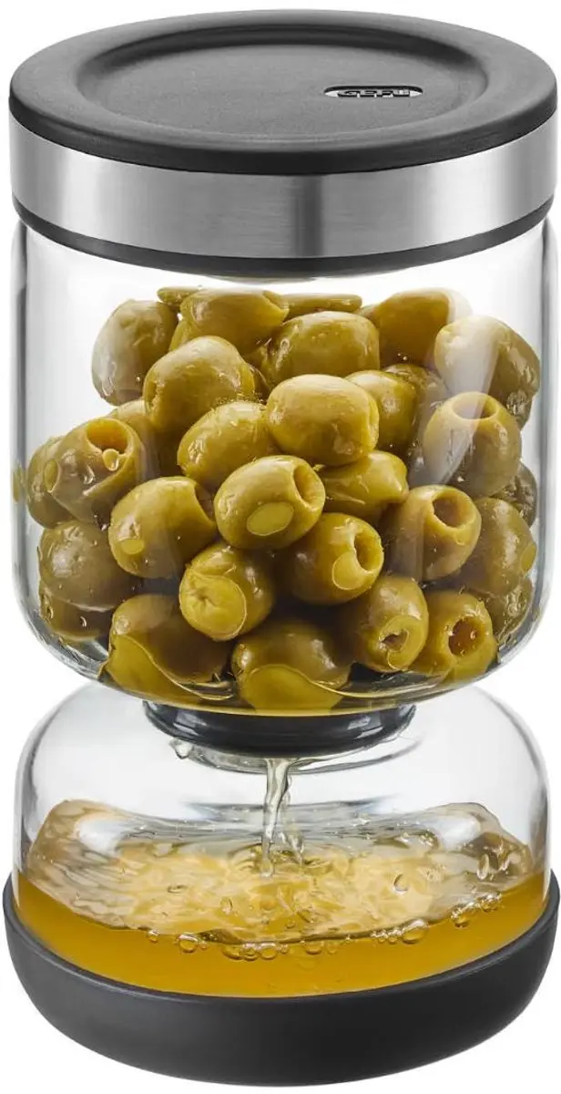 GEFU Lavina Uitlekpot 900ml - Met Zeef - Zwart