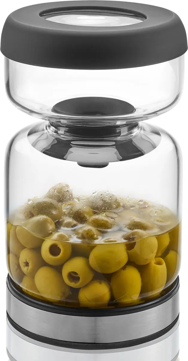 GEFU Lavina Uitlekpot 900ml - Met Zeef - Zwart