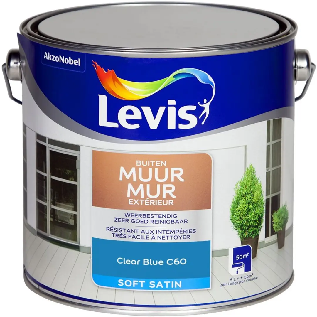 Levi's Muur Buiten Mix Clear Blue C60 Mengverf 5L