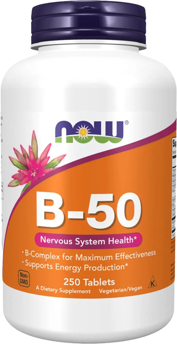 Now Foods Vitamine B50 100 tabletten - 50mg