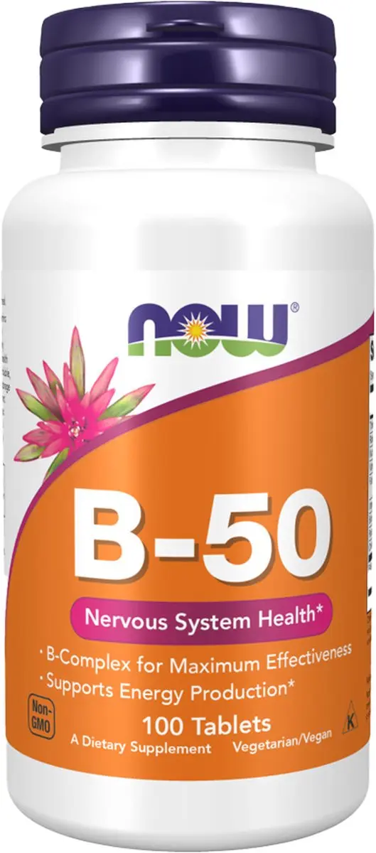 Now Foods Vitamine B50 100 tabletten