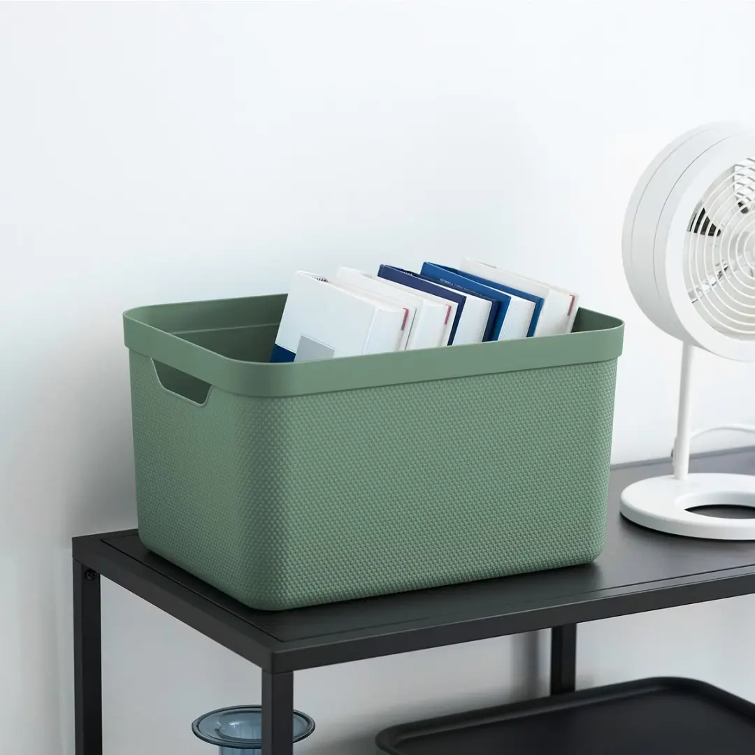 Rotho Jive Opbergboxen 3x16L - Groen/antraciet