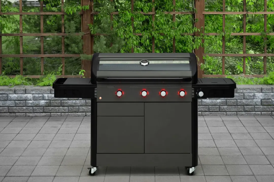 Mustang Gasbarbecue Sapphire 4+1 18,3 kW - 5 Branders - Zwart