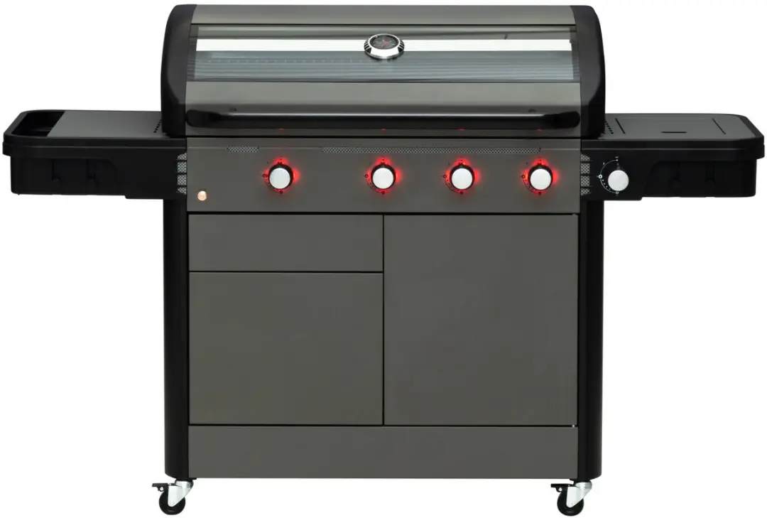 Mustang Gasbarbecue Sapphire 4+1 18,3 kW - 5 Branders - Zwart