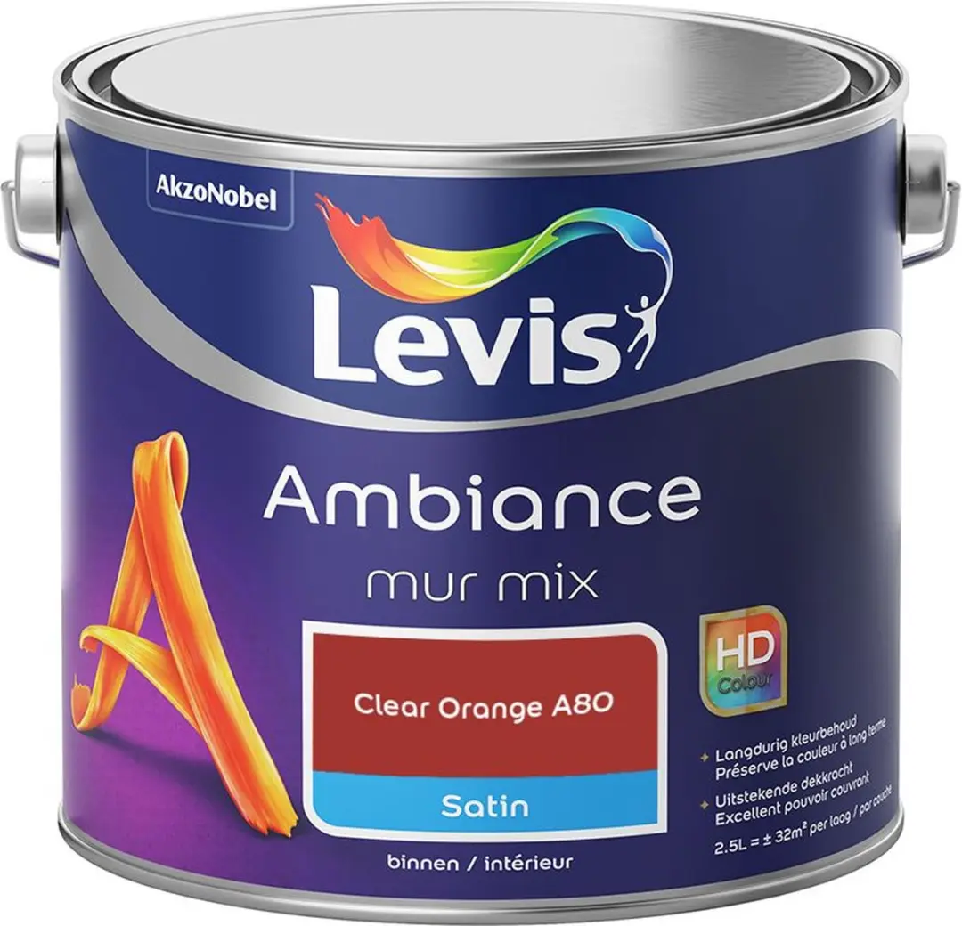 Levi's Ambiance Mur Satin Mix Clear Orange A80 Mengverf 2,5L