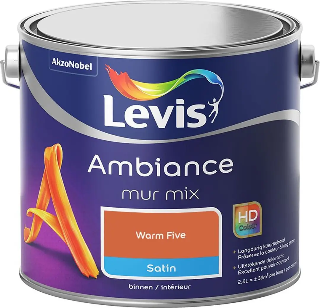 Levi's Ambiance Mur Satin Mix Warm Five Mengverf 2,5L