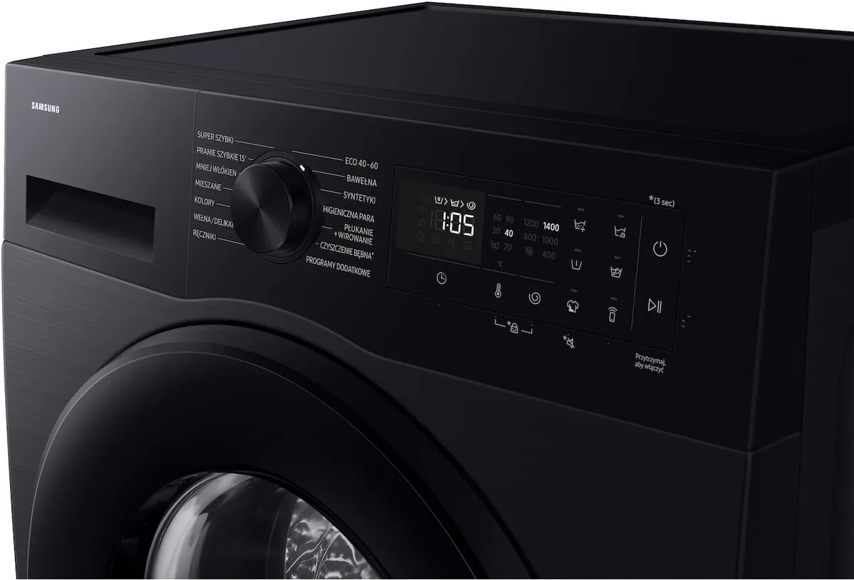Samsung WW90DG5G34AB Wasmachine 9kg - 14 Programma's - Zwart