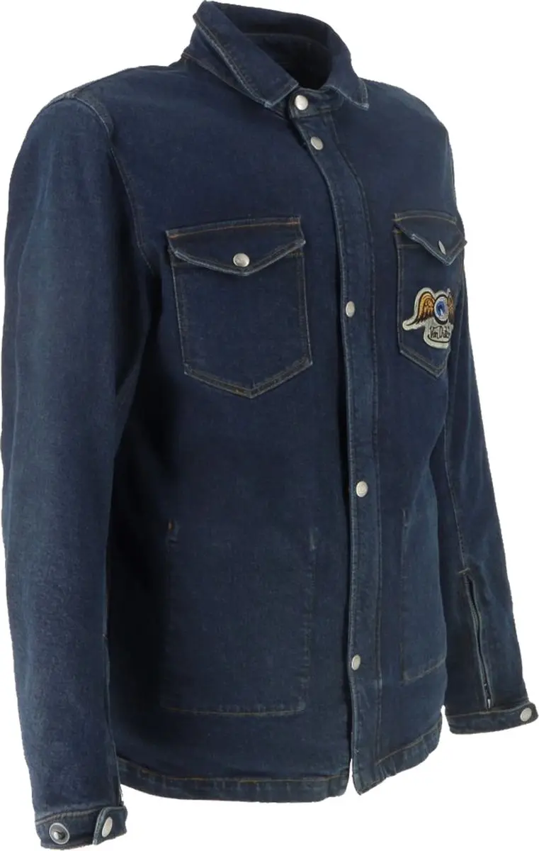 Von Dutch x Helstons Captain Motorshirt - XL - Blauw