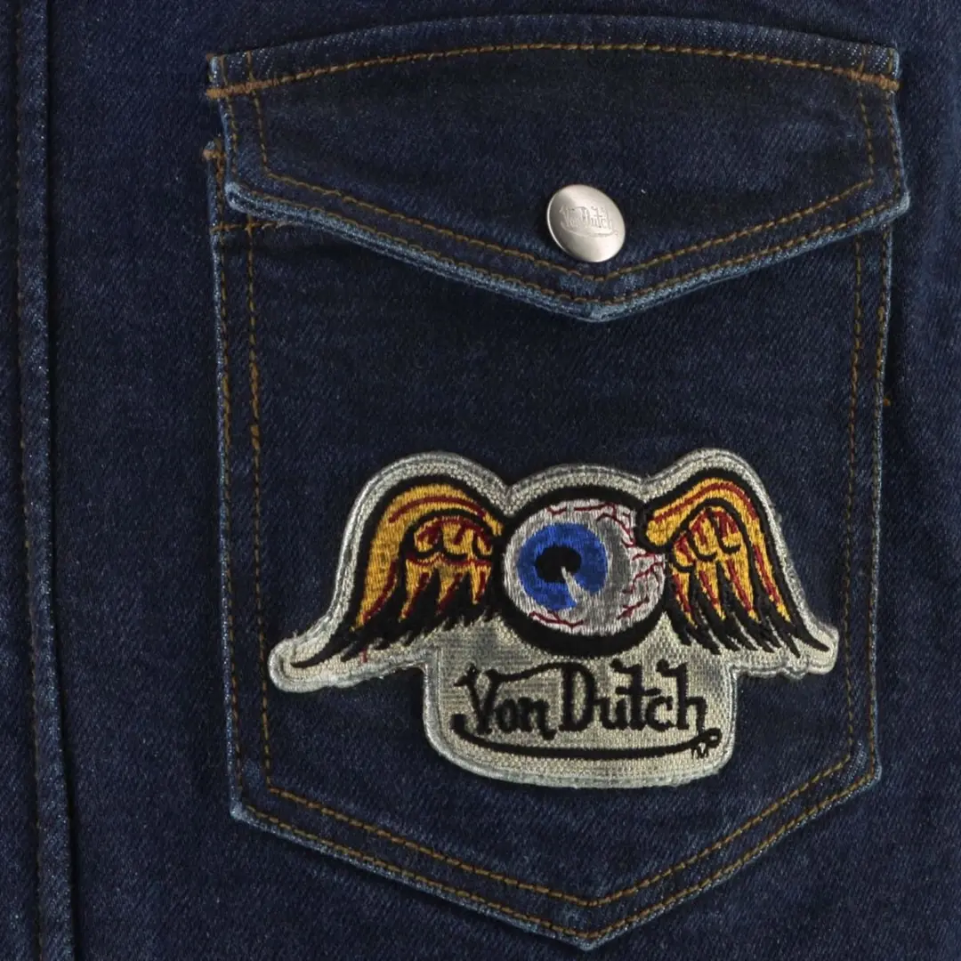 Von Dutch x Helstons Captain Motorshirt - XL - Blauw