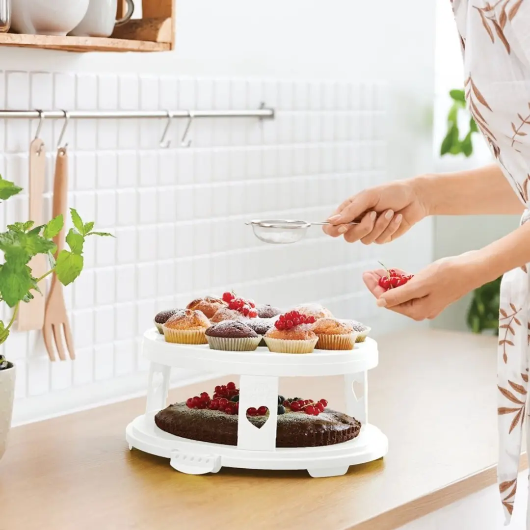 Rotho Fresh Taartdoos XL - 3 Trays - BPA-vrij - Wit