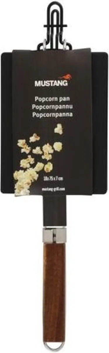 Mustang Popcornpan BBQ Gereedschap 18cm - Wit - afbeelding 6 van 6