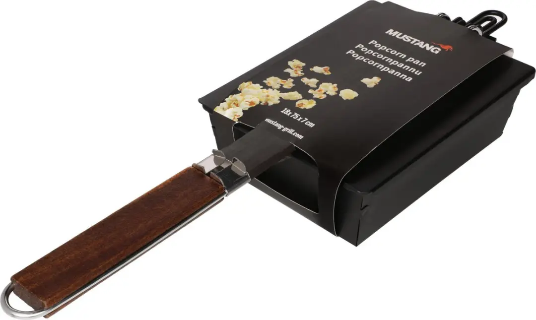 Mustang Popcornpan BBQ Gereedschap 18cm - Wit