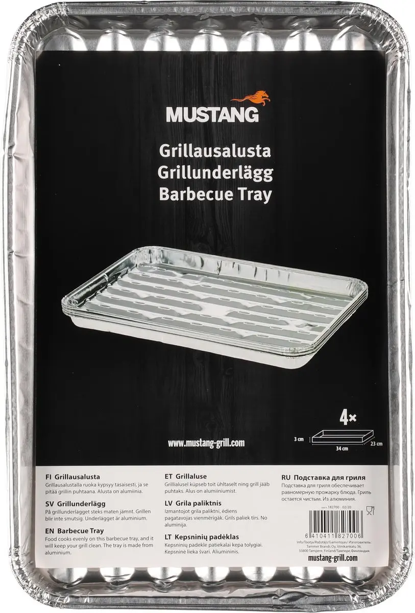 Mustang BBQ Aluminium Grillschalen Set 4 Stuks