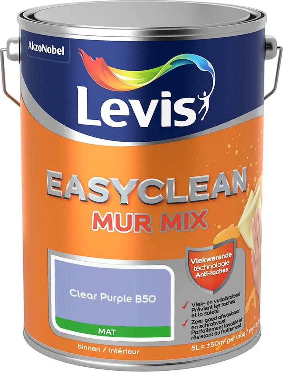 Levi's Easyclean Mur Mat Mix Clear Purple B50 Mengverf 5L