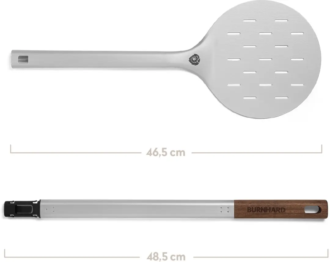 Burnhard Pizzaschep 944652 - Geanodiseerd aluminium - Acaciahouten handvat