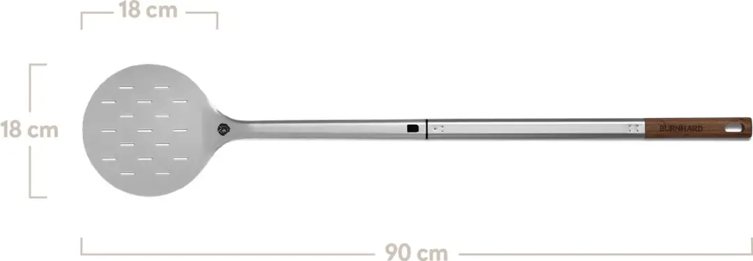 Burnhard Pizzaschep 944652 - Geanodiseerd aluminium - Acaciahouten handvat