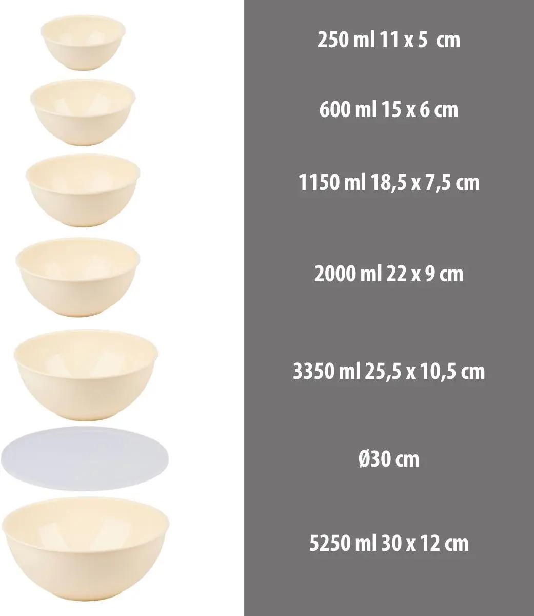 Alpina Mengkommen Set 7-delig - 5,25L - Beige - afbeelding 5 van 6