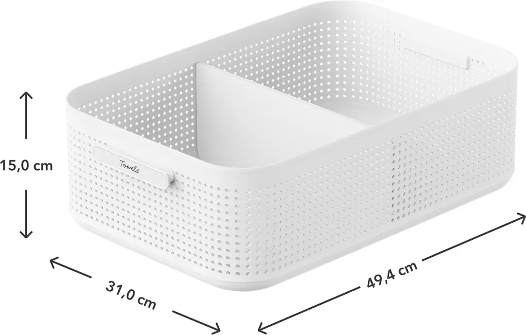 Rotho WOP Kledingkastorganizer Box L - 20L - Wit