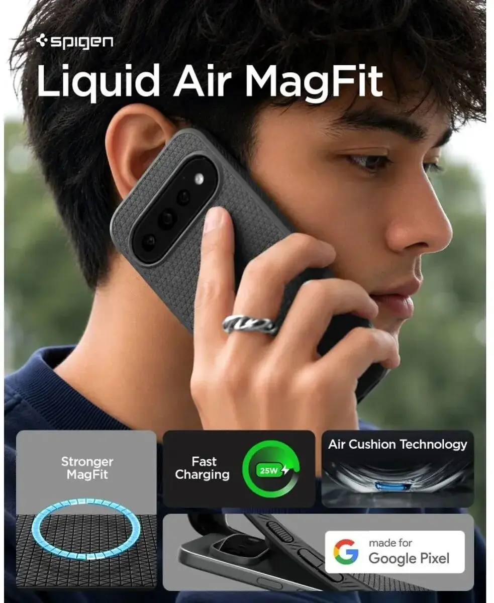 Spigen Liquid Air MagFit ACS11429 Hoesje - Google Pixel 11 Pro - Matte Zwart