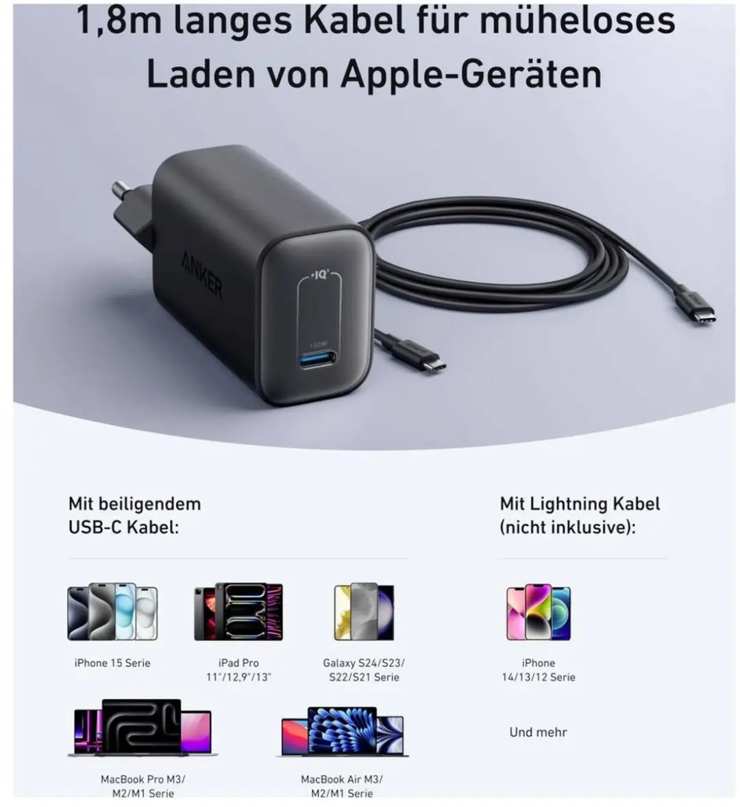 Anker B2679G11 Universele AC-adapter 100W - Zwart