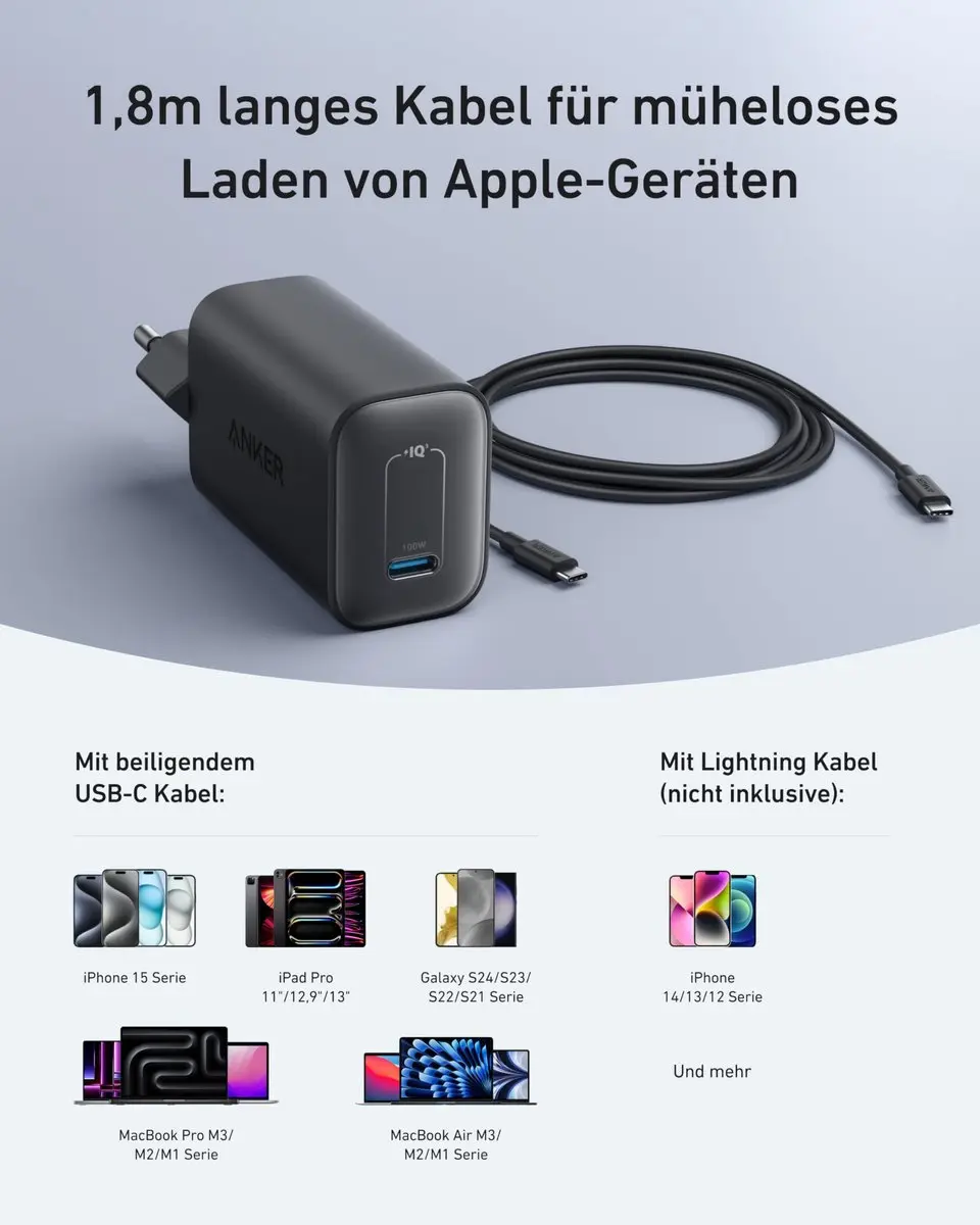 Anker B2679G11 Universele AC-adapter 100W - Zwart