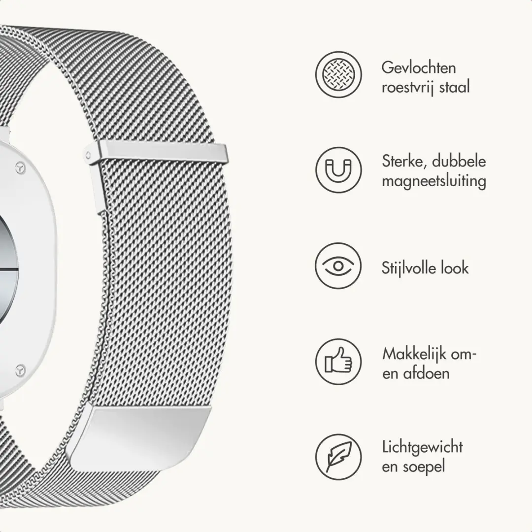 Imoshion Milanees Magnetisch Bandje Zilver - Samsung Galaxy Watch