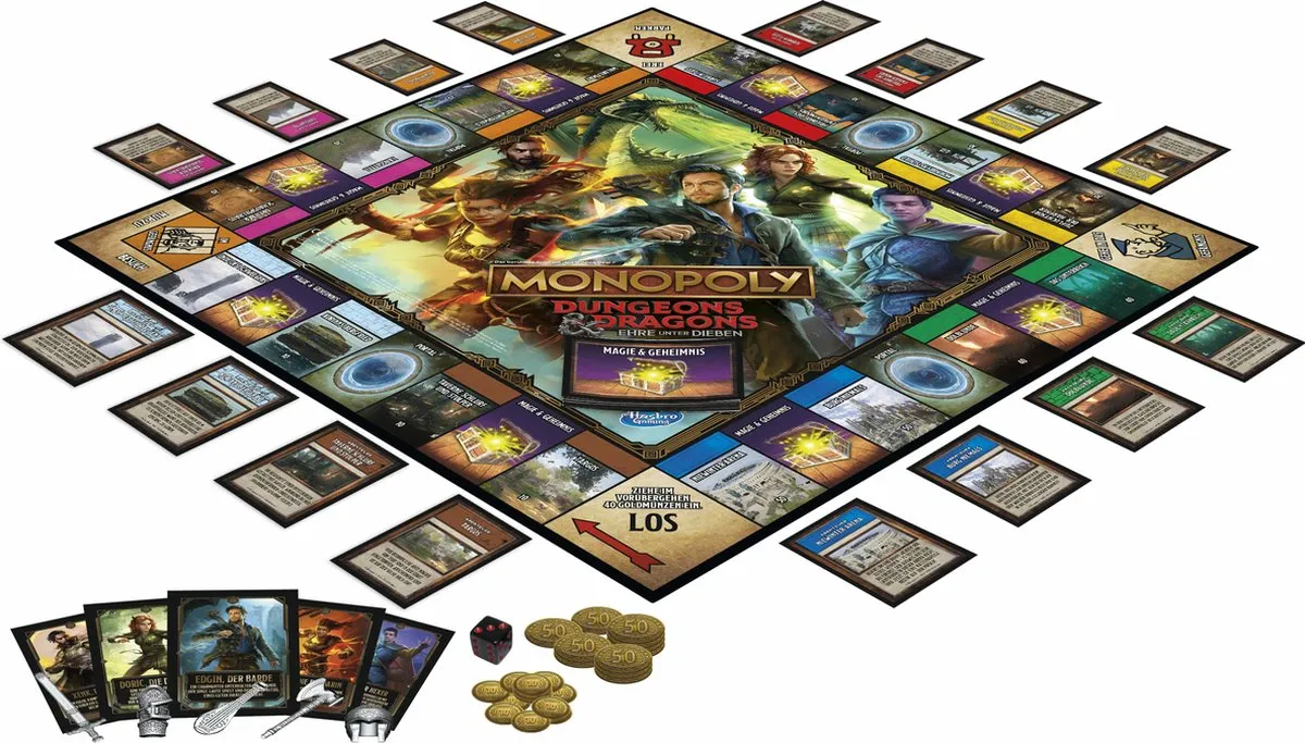 Hasbro Dungeons & Dragons Monopoly Bordspel - 2-5 Spelers - afbeelding 6 van 6