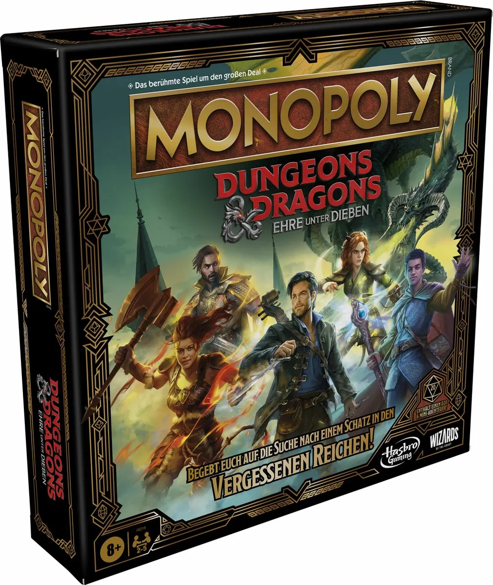 Hasbro Dungeons & Dragons Monopoly Bordspel - 2-5 Spelers