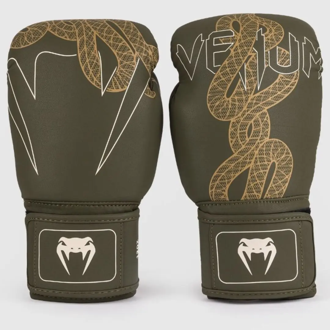 Venum Serpenti Bokshandschoenen 10 OZ - Khaki Brons Ivoor