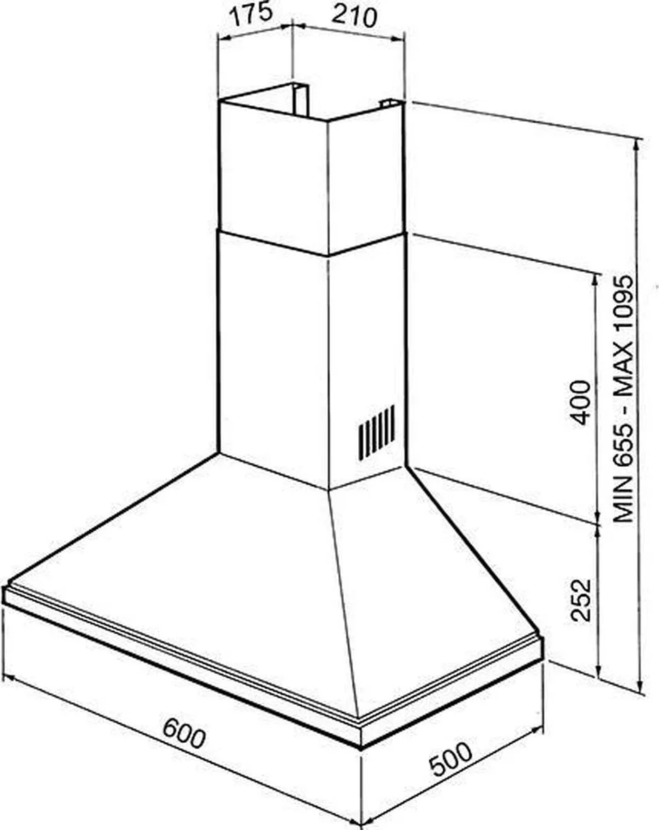 Smeg KSED65XE Afzuigkap 60cm - RVS