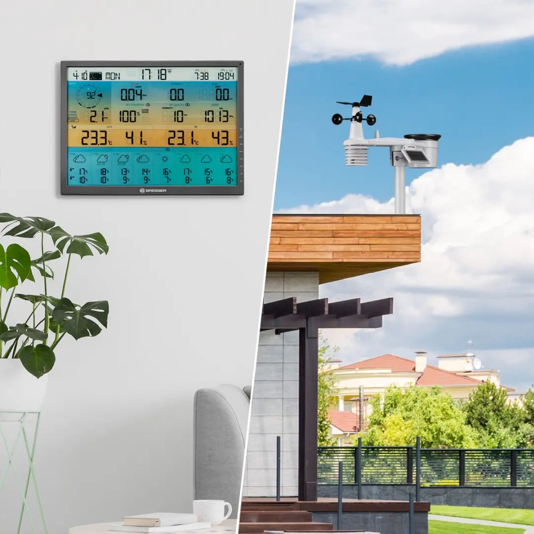 Bresser 4CAST WIFI Weerstation - XXL-scherm - Zwart