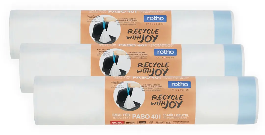 Rotho Afvalzakken Paso 40L 60 Stuks - 3x20