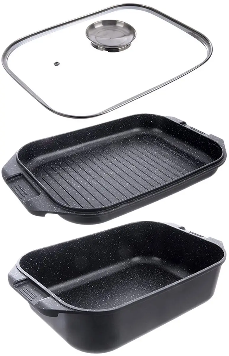 Orion Grande Braadpan 3-in-1 - Antiaanbak - Zwart - afbeelding 2 van 6