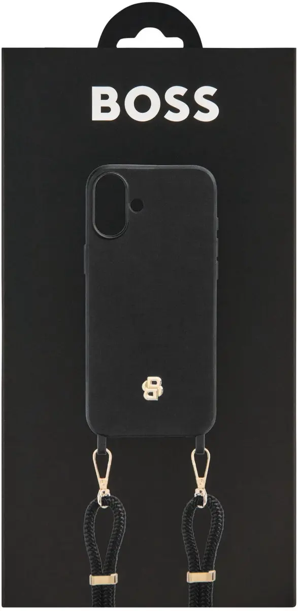 BOSS Double B iPhone 16 hoesje - Black & Gold