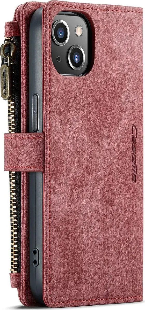 Caseme iPhone SE/5s/5 Billfold Lederen Hoes - 13 Kaartvakken - Rood - afbeelding 3 van 6
