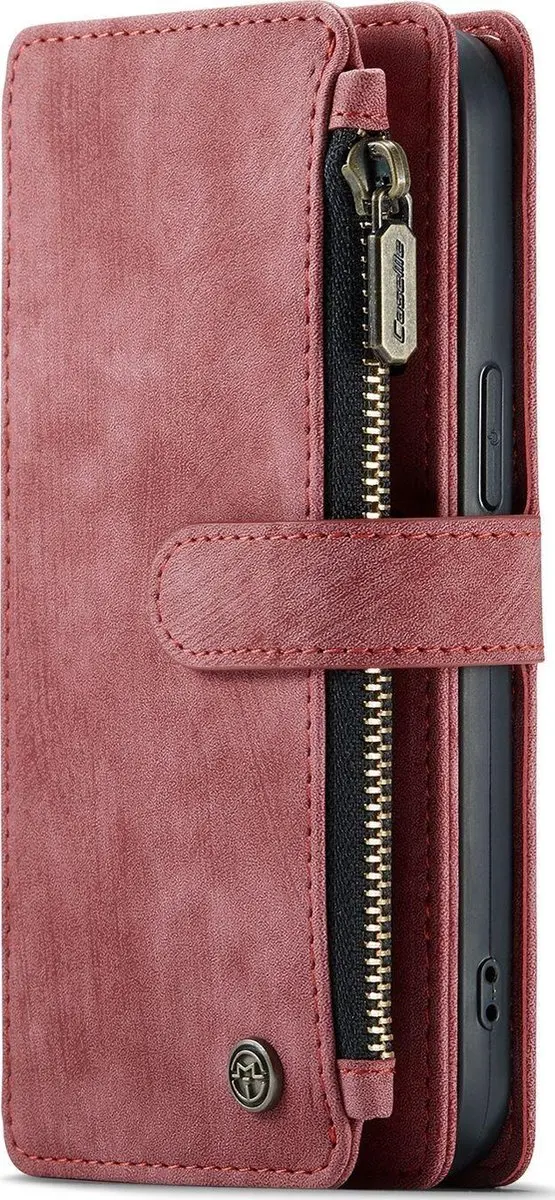 Caseme iPhone SE/5s/5 Billfold Lederen Hoes - 13 Kaartvakken - Rood - afbeelding 2 van 6