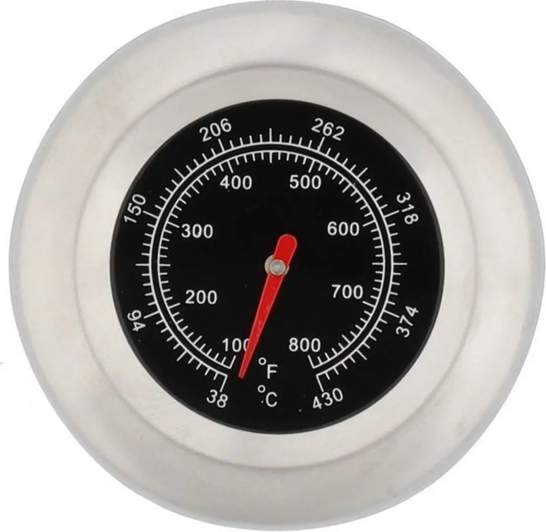 Mustang Universele Hoge Temperatuur Thermometer 22,2mm - 38-430°C - Grijs