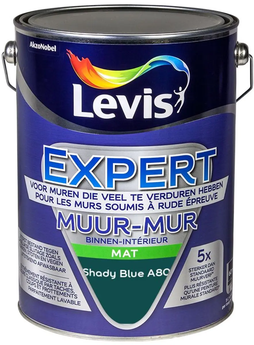Levi's Expert Muur Binnen Mix Shady Blue A80 Mengverf 5L