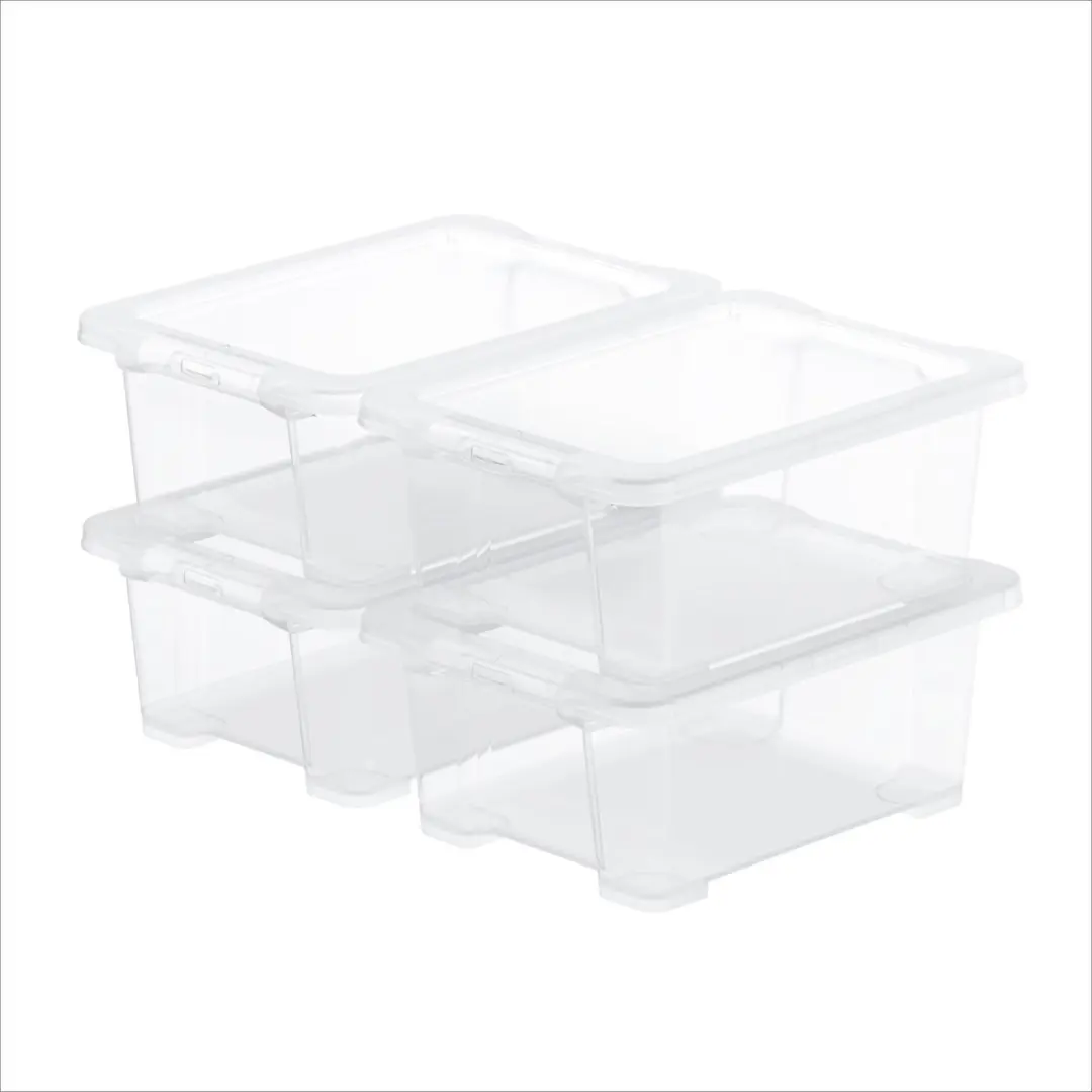 Rotho CORE Basic Opbergbox - 4 Stuks 11L Transparant