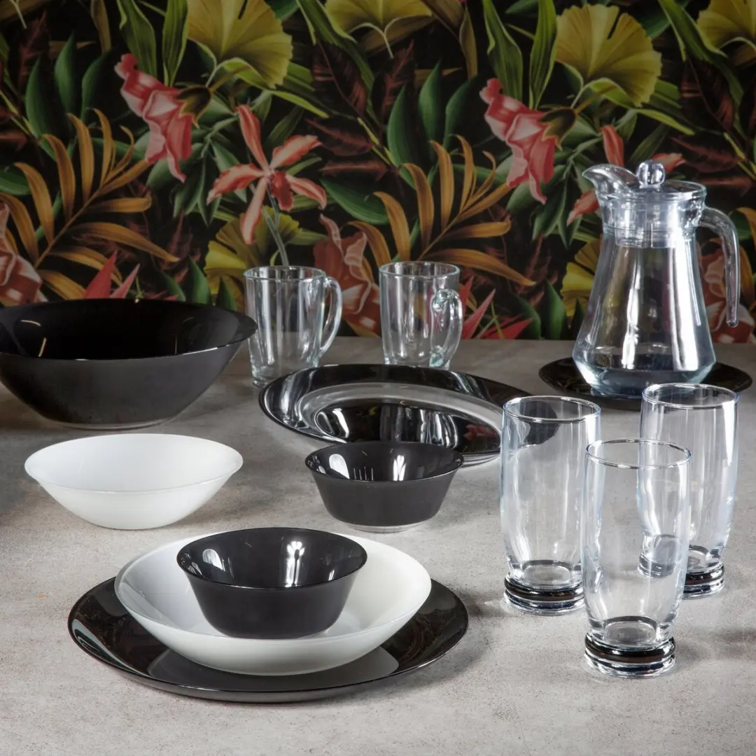 Luminarc Simply Black & White Servies 46-delig - 6 Personen - afbeelding 3 van 3
