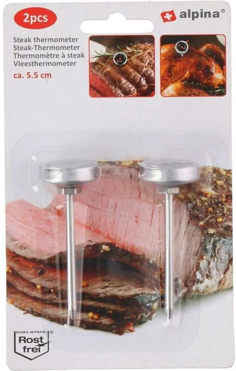 Alpina Vleesthermometer 7cm - 2 Stuks - afbeelding 4 van 4