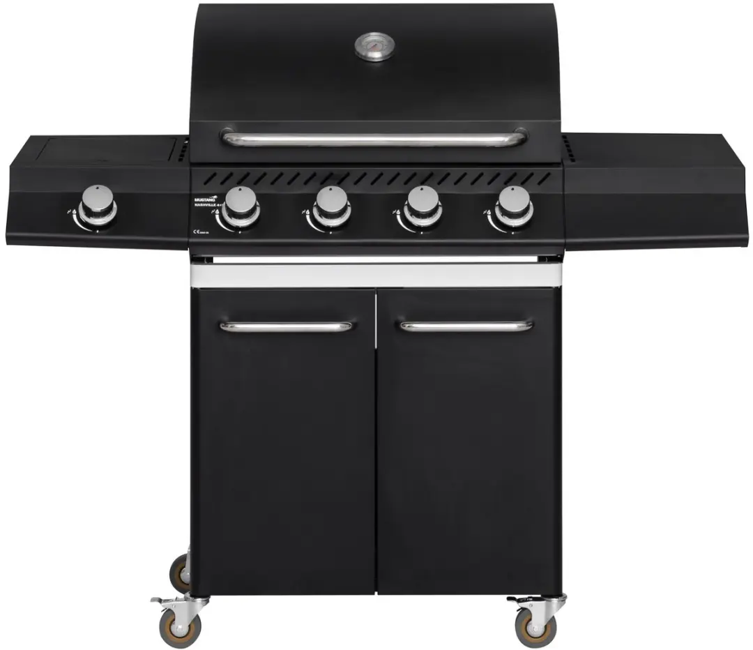 Mustang Nashville Gasbarbecue 4+1 Branders 16kW - Zwart - afbeelding 6 van 6