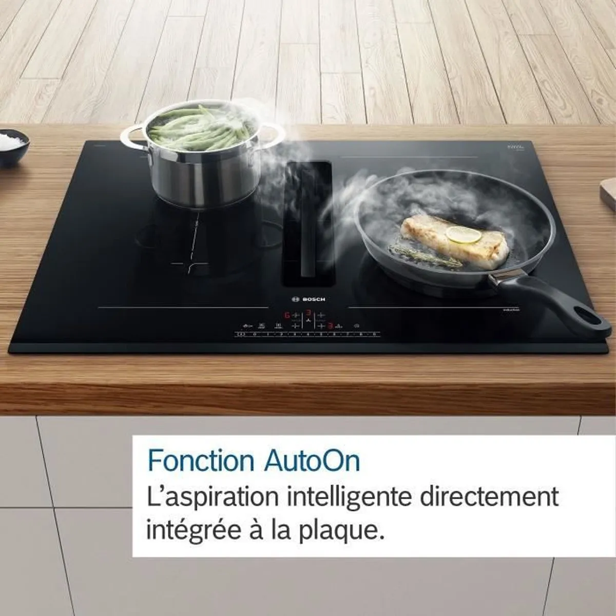Bosch Serie 6 PVQ711H26E Inductiekookplaat met afzuiging - 4 Zones - Zwart